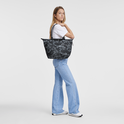 Sac cabas L Le Pliage Collection , Toile - Marine