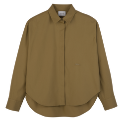 Shirt , Olive - Popelin