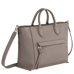 Mailbox Briefcase , Taupe - Leather