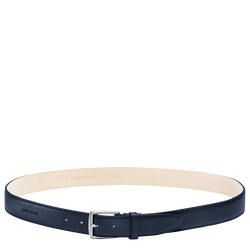 Le Foulonn&eacute; Men's belt , Navy - Leather