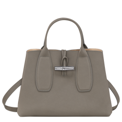 Roseau M Handbag , Turtledove - Leather