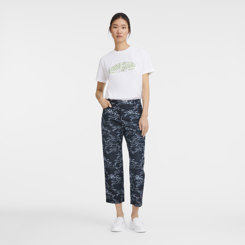 Pantalon 7/8ème , Denim - Marine  - Vue 2 de 3