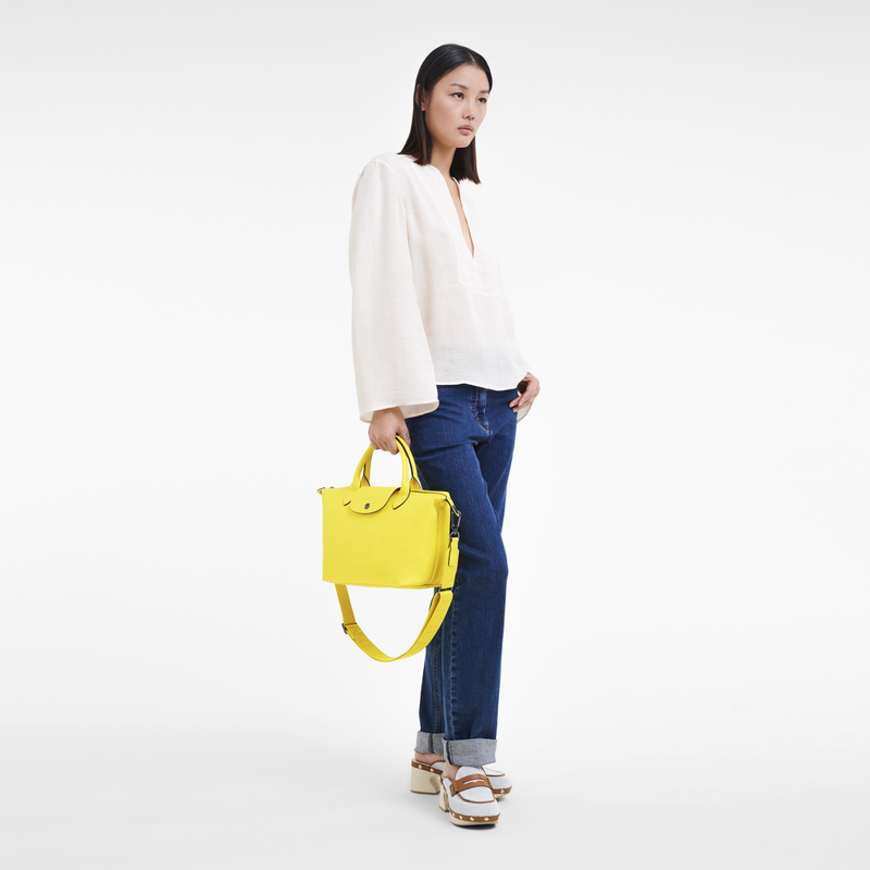 Le Pliage Xtra S Handbag , Lemon - Leather  - View 2 of 2