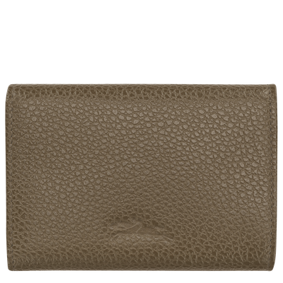 Le Foulonné Compact wallet , Caper - Leather