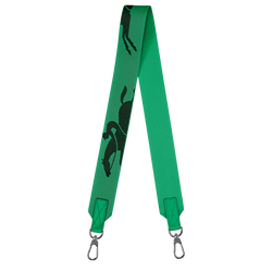 Longchamp 3D 肩帶 , 綠色 - 帆布