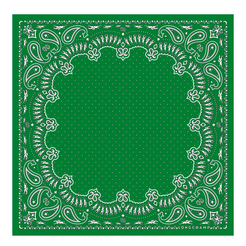 Fall-Winter 2022 Collection Silk scarf 50, Green