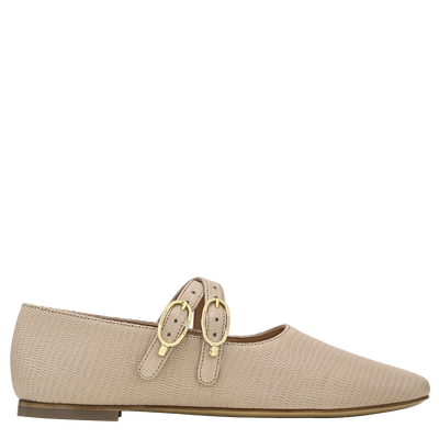 Le Foulonn&eacute; Ballerinas , Cream - Leather
