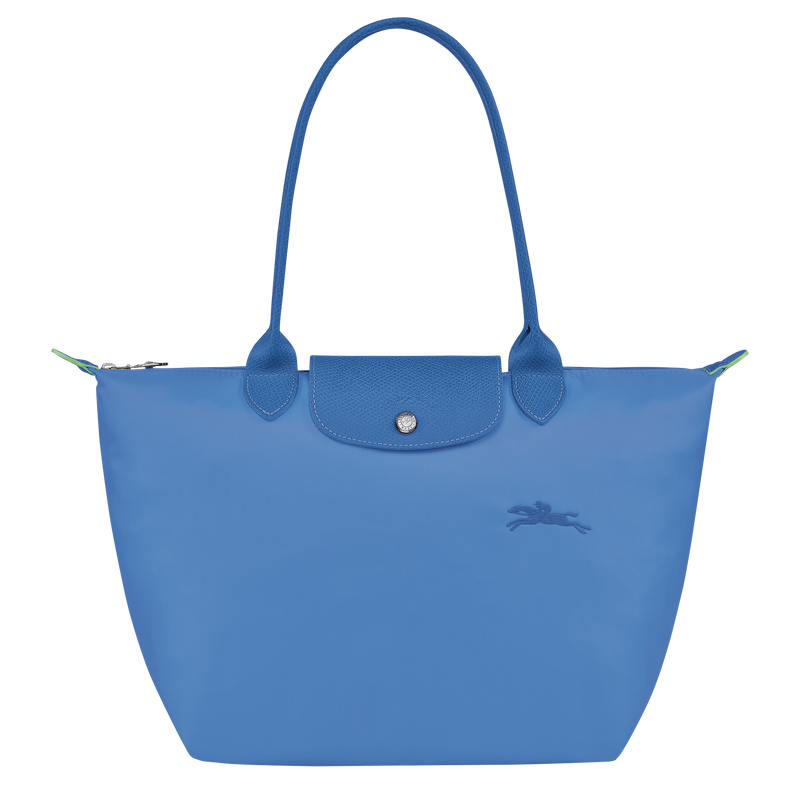 Le Pliage Green M Tote bag , Cornflower - Recycled canvas  - View 1 of 5