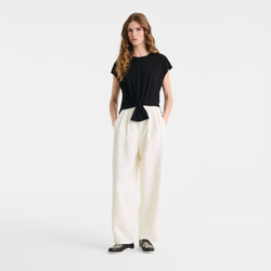 Top , Jersey de malha crepe - Preto