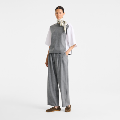 Top , Grijs - Flanel