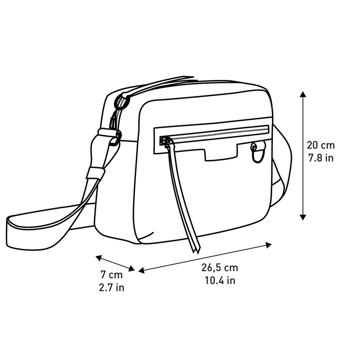 Sac Porte Travers M Le Pliage Lgp Noir Blanc 10055412067 Longchamp Fr