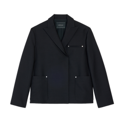Jacket , Black - Crepe