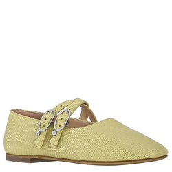 Le Foulonn&eacute; Ballerinas , Lime - Leather