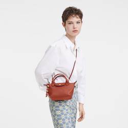 Le Pliage Xtra Tas met handgreep aan de bovenkant XS , Bruin - Leder