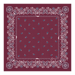 French Bandana Silk scarf 50 , Pomegranate - Silk