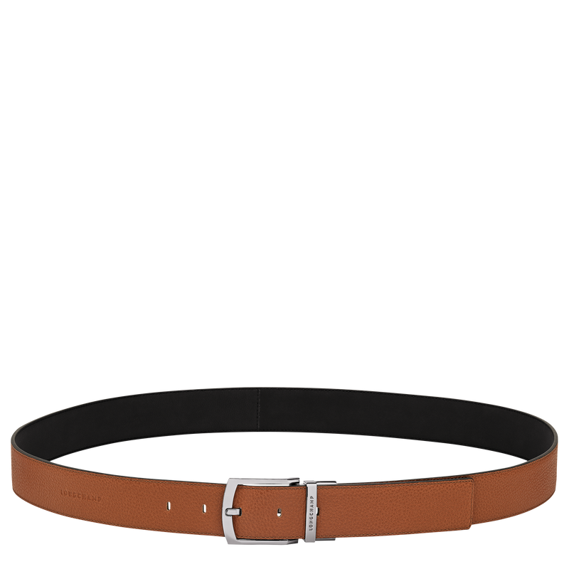 Cintura da uomo Le Foulonn&eacute; , Pelle - Caramello/Nero  - View 1 of  2