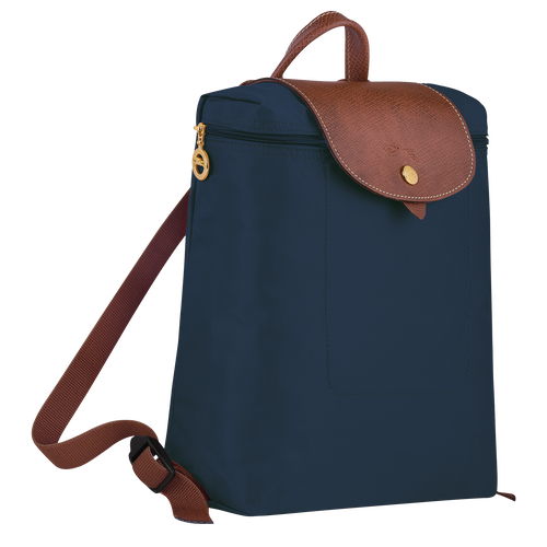 Rucksack M Le Pliage Original , Recyceltes Canvas - Marine - Ansicht 3 von 6