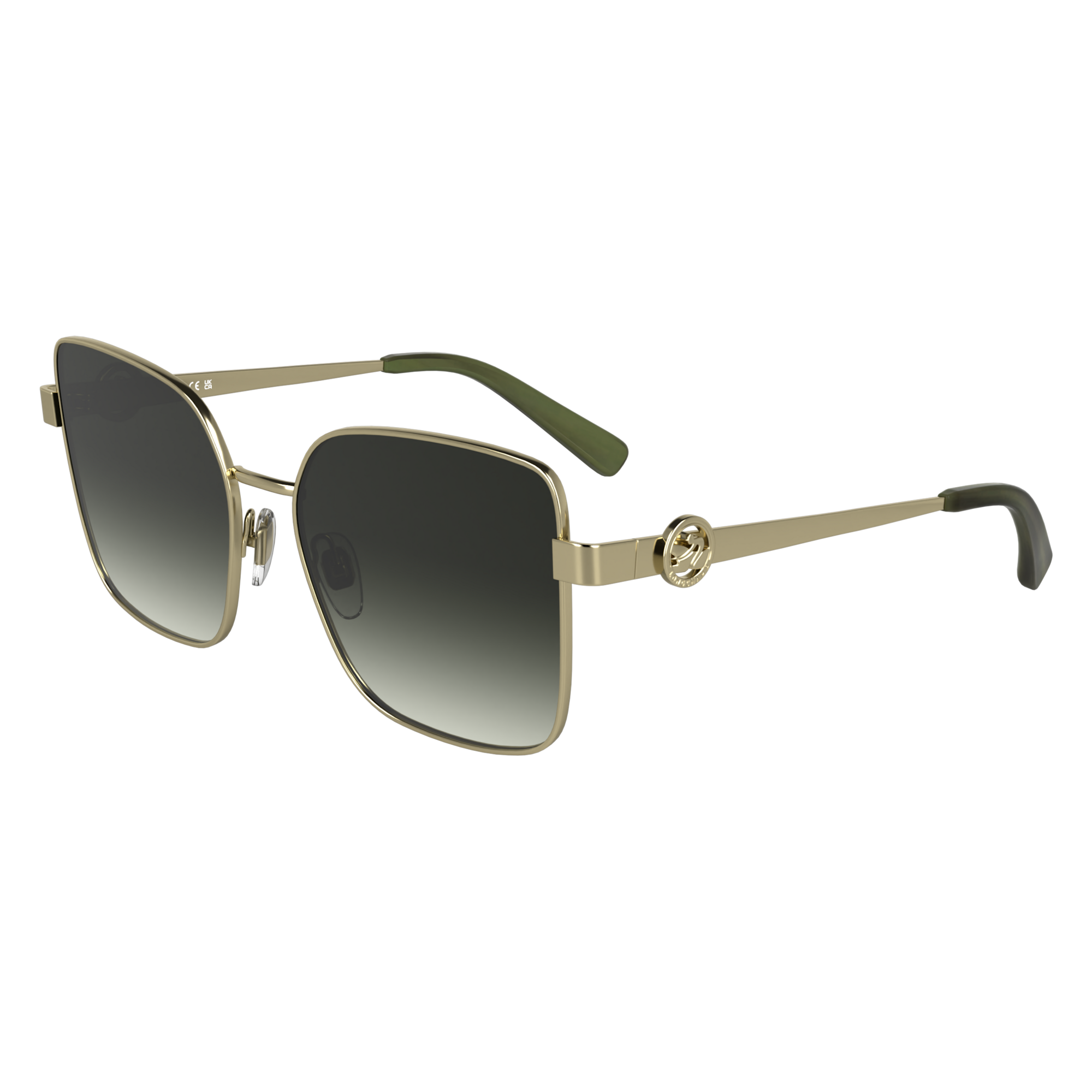 Sunglasses, Gold/Khaki - View 2 of
2 - zoom in null Sunglasses, Gold/Khaki
