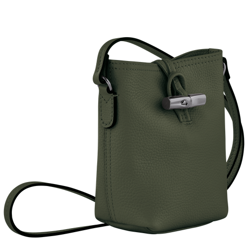 Le Roseau Essential XS Crossbody bag , Khaki - Leather - View 3 of  5