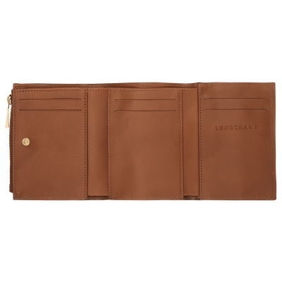 Épure Compact wallet, Cognac