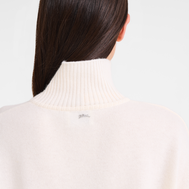 High neck sweater , Ivory - Knit  - View 5 of 5