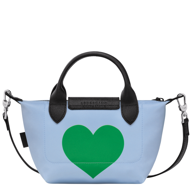 Le Pliage Collection XS Handbag , Sky Blue/Lawn - Canvas  - View 4 of  4