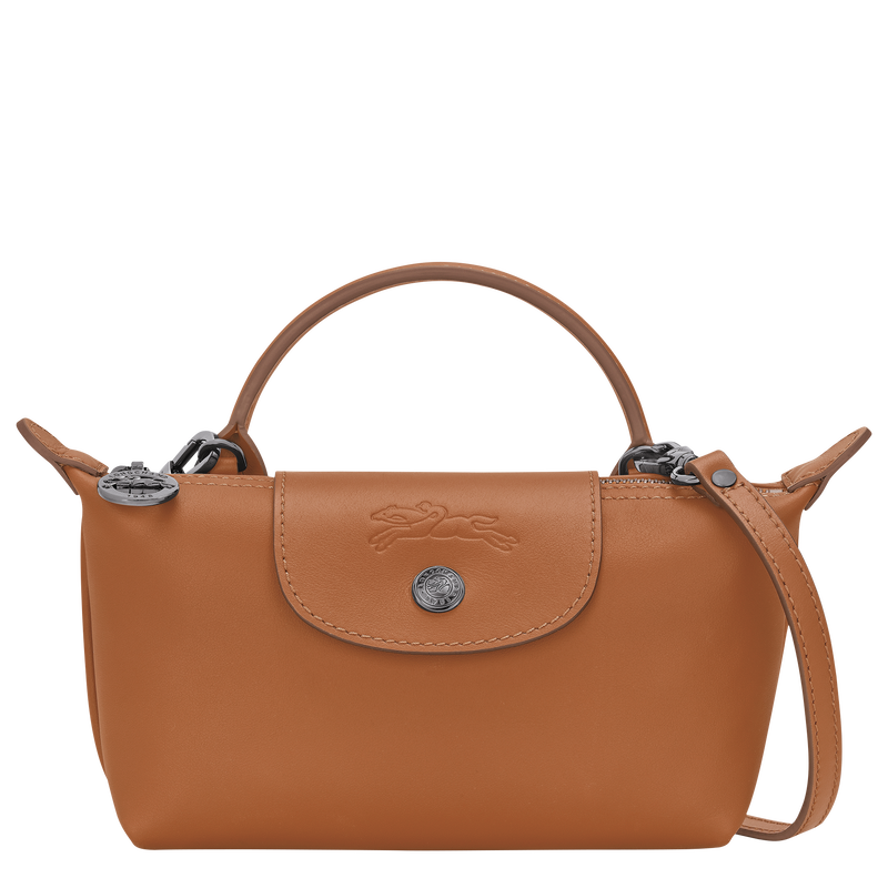 Le Pliage Xtra XS Pouch , Cashew - Leather  - View 1 of  5