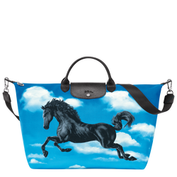 Longchamp x ToiletPaper Bolsa de viaje S , Tejido - Azul Palido