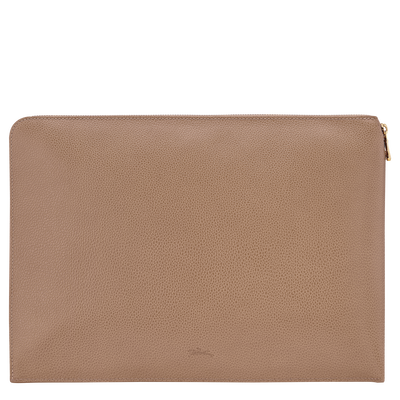 Le Foulonné Laptop case , Biscuit - Leather