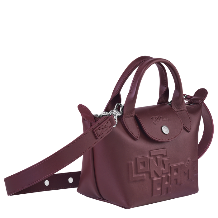 mini le pliage cuir leather top handle bag