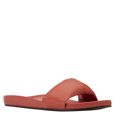 Roseau Mules , Coral - Leather