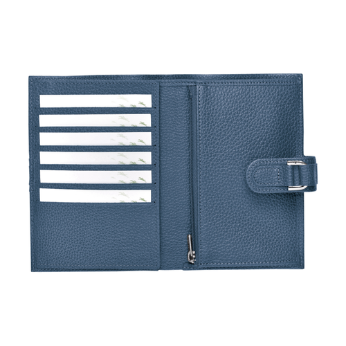 Compacte portefeuille, 729 Pilootblauw Compacte portefeuille, 729 Pilootblauw, hi-res