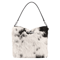 Le Roseau M Hobo bag , Black/White - Canvas