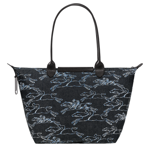 Le Pliage Collection L Tote bag , Navy - Canvas - View 4 of  6