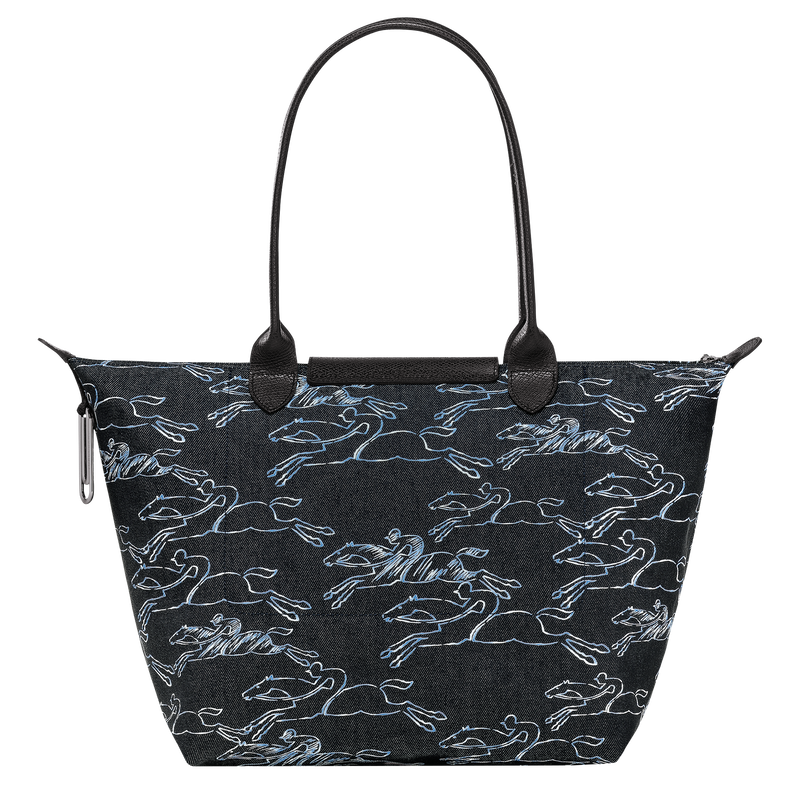Le Pliage Collection L Tote bag , Navy - Canvas  - View 4 of  6