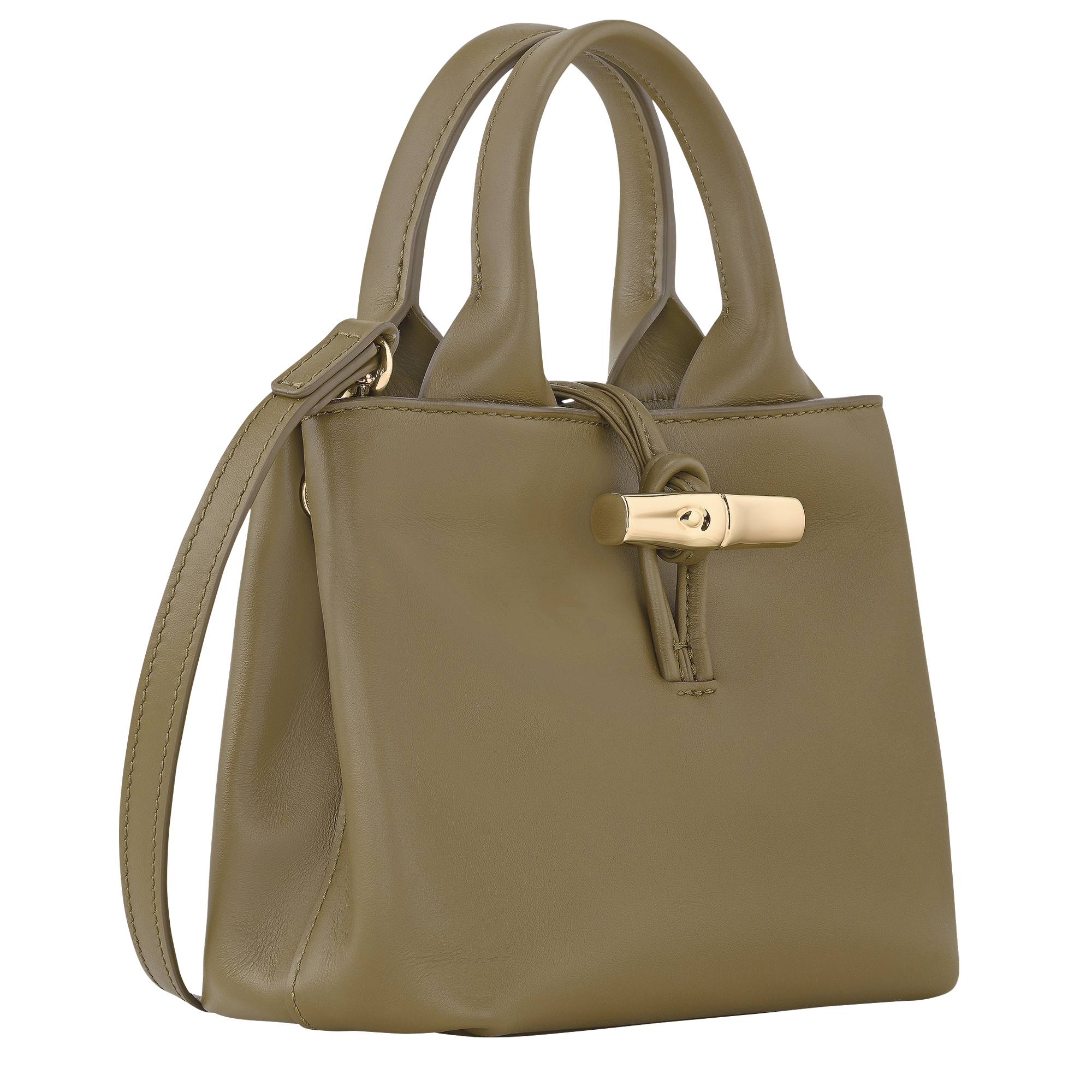 Le Roseau XS Handbag Olive - Leather | Longchamp US Le Roseau XS Handbag Olive - Leather | Longchamp US