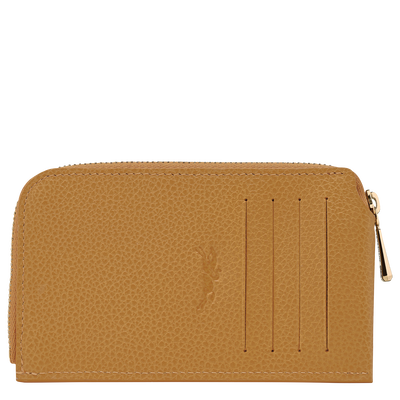 Le Foulonné Card holder , Nutmeg - Leather