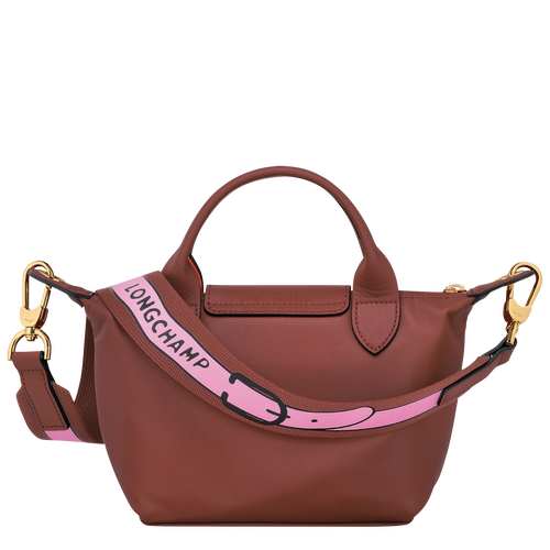 Handtasche XS Le Pliage Xtra , Leder - Mahagoni - Ansicht 4 von 6