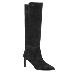 Elan Heel boots , Black - Leather