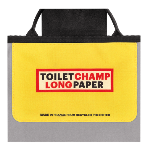 Longchamp x ToiletPaper 旅行袋 S , 黃色 - 帆布 - 查看 5 5