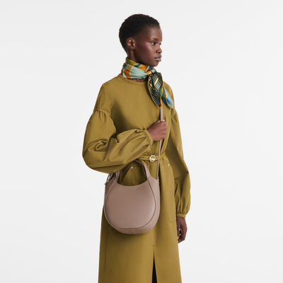 Le Foulonn&eacute; S Handbag , Taupe - Leather