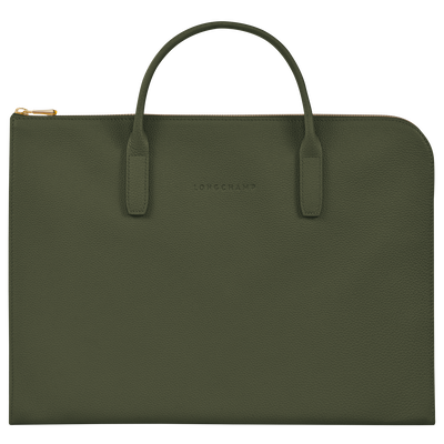 Le Foulonné Briefcase S, Khaki