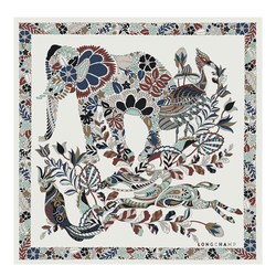 Forêt Longchamp Silk scarf 50 , Ivory - Silk