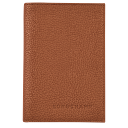 Le Foulonné Passport cover , Caramel - Leather