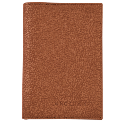 Le Foulonné Passport cover , Caramel - Leather