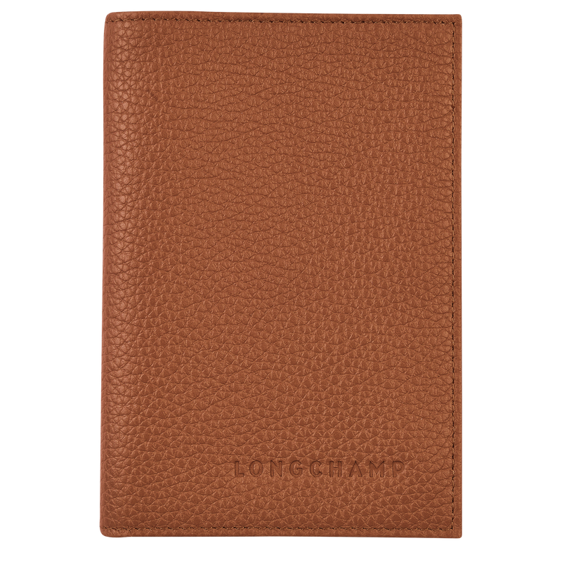 Le Foulonné Passport cover , Caramel - Leather  - View 1 of  4