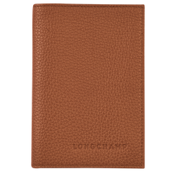 Le Foulonné Passport cover , Caramel - Leather