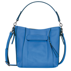 Longchamp 3D 斜背袋 S , 鈷藍 - 皮革
