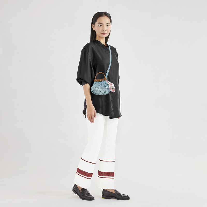 Le Pliage Filet 斜揹袋 XS , 潟湖藍 - 帆布  - 查看 2 4