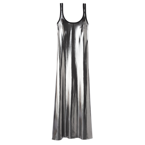 Langes Kleid , Jersey - Metallgrau - Ansicht 1 von 3